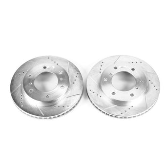 compare product Power Stop 00-06 Mitsubishi Montero Front Evolution Drilled & Slotted Rotors - Pair