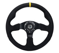 NRG Reinforced Steering Wheel (320mm) Alcantara Steering Wheel w/ Black Stitching - My Store