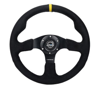compare product NRG Reinforced Steering Wheel (320mm) Alcantara Steering Wheel w/ Black Stitching
