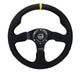 NRG Reinforced Steering Wheel (320mm) Alcantara Steering Wheel w/ Black Stitching - My Store