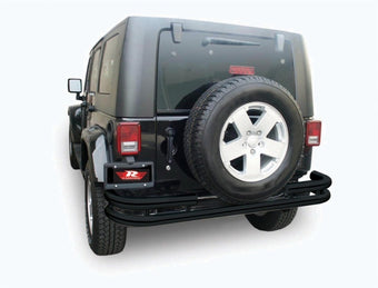 compare product Rampage 2007-2018 Jeep Wrangler(JK) Double Tube Rear Bumper - Black