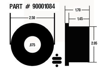 compare product Ridetech 1.7in Wide Poly Bushing 7/8in ID
