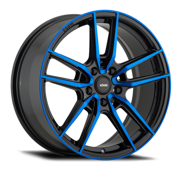 compare product Konig Myth 17x8 5x100 ET43 Gloss Black w/ Blue Tinted Clearcoat