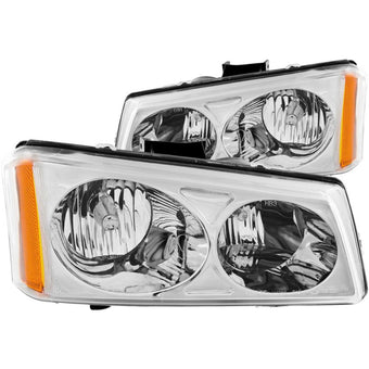 compare product ANZO 2003-2006 Chevrolet Silverado 1500 Crystal Headlights Chrome