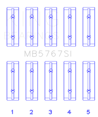 compare product King Engine Bearings Nissan Hr15/16DE (Size +0.25mm) Main Bearing Set