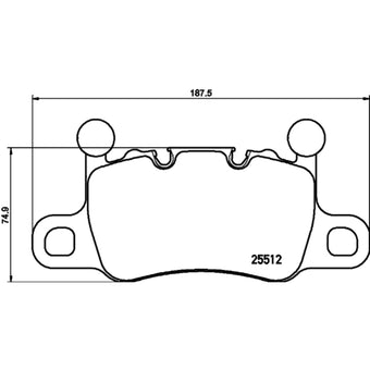 compare product Brembo 20-21 Porsche 911/Panamera/Cayman/718 Cayman/718 Spyder Rear Low-Met Brake Pad