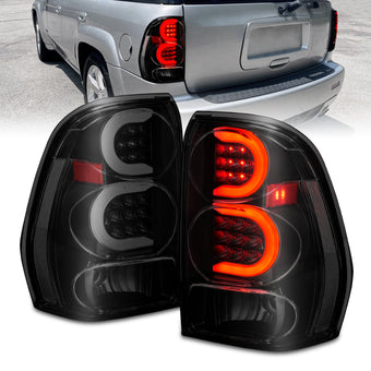 compare product ANZO 2002-2009 Chevrolet Trailblazer LED Tail Lights w/ Light Bar Black Housing Smoke Lens