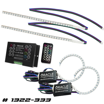compare product Oracle 15-17 Ford Focus RS/ST DRL Upgrade w/ Halo Kit - ColorSHIFT w/ 2.0 Controller