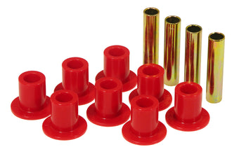 compare product Prothane 87-96 Jeep Front Spring & Shackle Bushings - Red