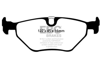 compare product EBC 01-03 BMW 525i 2.5 (E39) Ultimax2 Rear Brake Pads