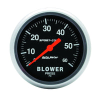 Autometer Sport Comp Mechanical 2 5/8in 60 psi Blower Pressure Gauge - My Store