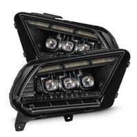 AlphaRex 13 - 14 Ford Mustang NOVA LED Proj Headlights Alpha - Blk w/Actv Light & Seq.Sig / SB DRL - My Store