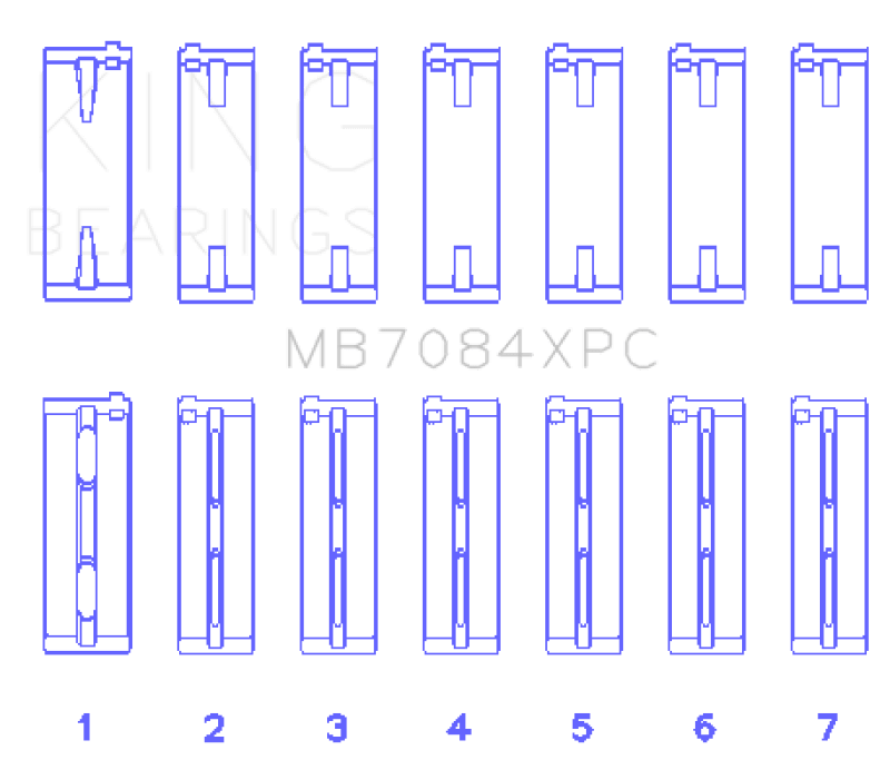 King Engine Bearings Toyota 2JZGE/2JZGTE 24V 3.0L pMaxKote Performance Main Bearing Set - Size STD - My Store
