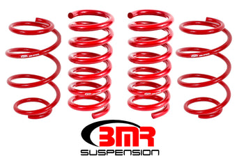 compare product BMR 15-17 S550 Mustang Performance Version Lowering Springs (Set Of 4) - Red