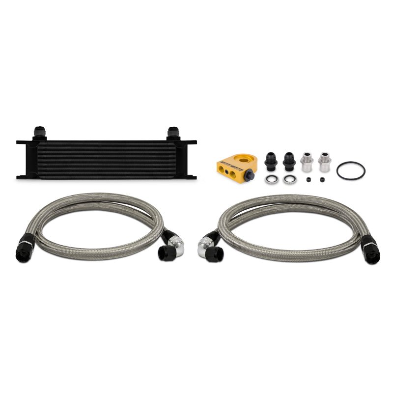 Mishimoto Universal Thermostatic 10 Row Oil Cooler Kit - Black - My Store