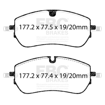 compare product EBC 21-24 Jaguar E-Pace 2.0T Front Yellowstuff Brake Pads