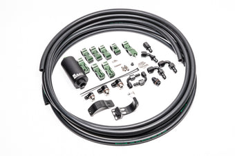 compare product Radium Engineering Late Nissan Fuel Hanger Plumbing Kit Stainless Filter