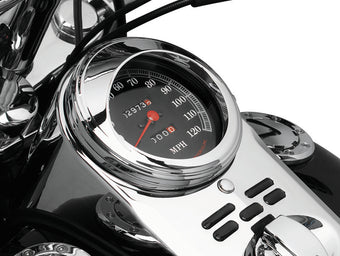 compare product Kuryakyn Speedometer Trim Ring With Visor Chrome