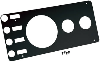 compare product Kentrol 76-86 Jeep CJ Gauge Cover Without Radio Opening - Powdercoat Black