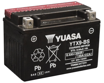 compare product Yuasa YTX9-BS Maintenance Free AGM 12-Volt Battery w/Bottle