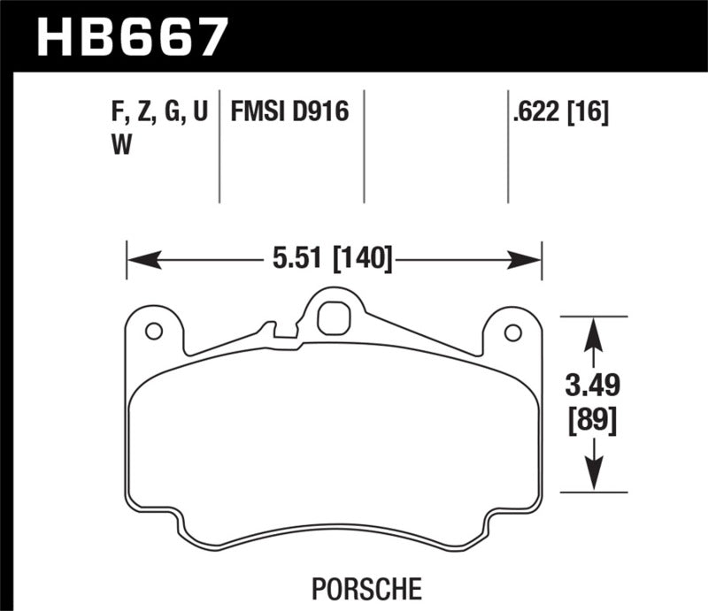 Hawk 11 - 12 Porsche 911 Targa 4S HPS 5.0 Front Brake Pads - My Store