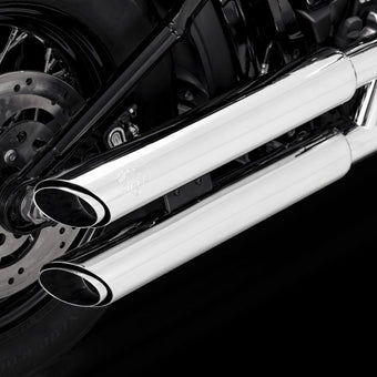 compare product Vance & Hines 18-22 Harley-Davidson Softail Twin Slash S/OS PCX Slip-On Exhaust - Chrome