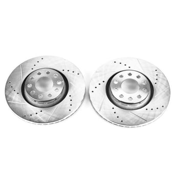 compare product Power Stop 02-06 Audi A4 Front Evolution Drilled & Slotted Rotors - Pair