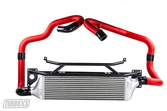 compare product Turbo XS FMIC 2015-2017 Subaru STi - Wrinkle Red Pipes