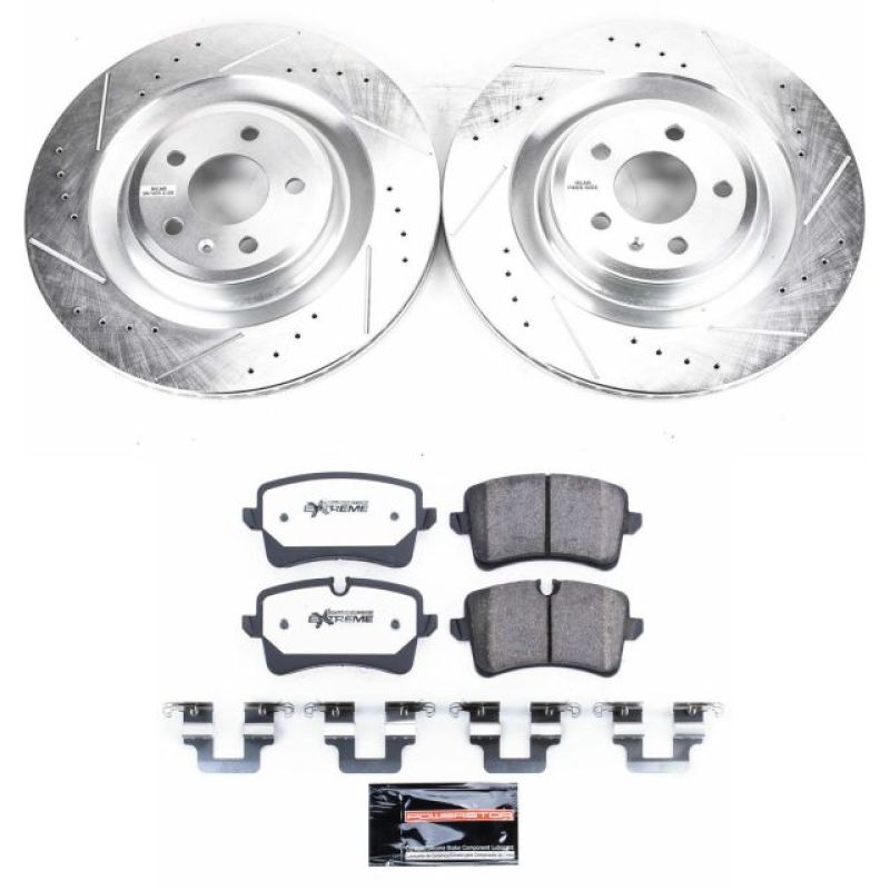 Power Stop 16 - 18 Audi A7 Quattro Rear Z26 Street Warrior Brake Kit - My Store