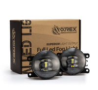 AlphaRex Universal Acura/Ford/Honda/Subaru/Nissan DoubleTap Dual Color LED Proj Fog Lights - Wt/Ambr - My Store