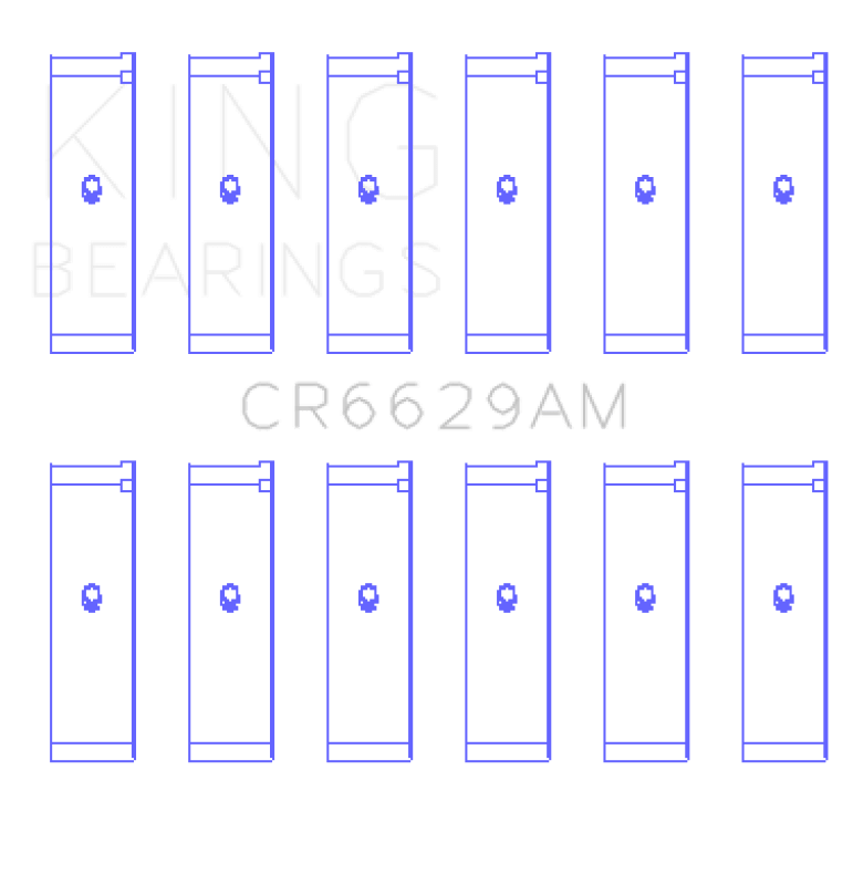 King Engine Bearings Mitsubishi 181CI 3.0L 6G72 V6/152CI 2.5L 6G73 V6 Rod Bearing Set - Size STD - My Store