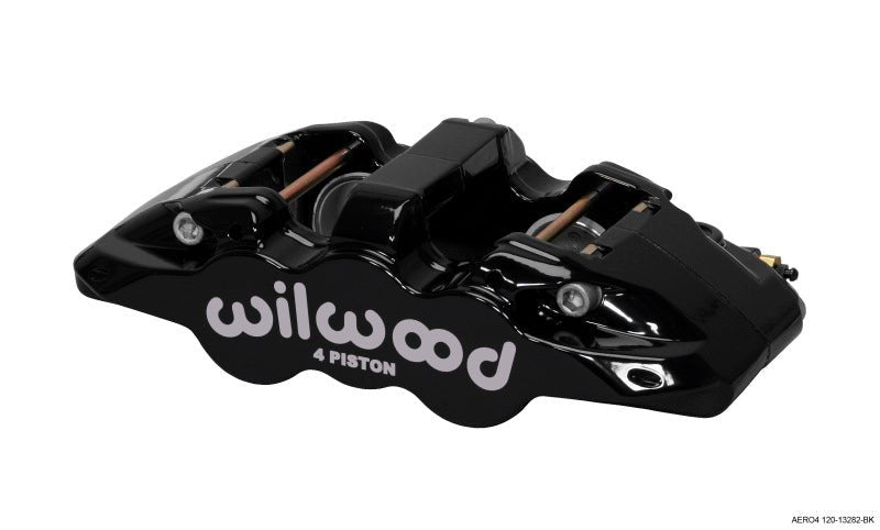 Wilwood Caliper - Aero4 - L/H - Black 1.62/1.38in Pistons 1.25in Disc - My Store