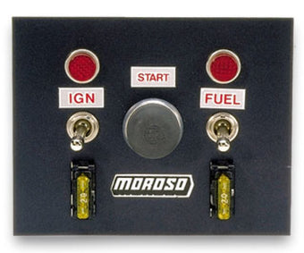 compare product Moroso Toggle Switch Panel - Oval Track - 4in x 5in - Two On/Off Switches