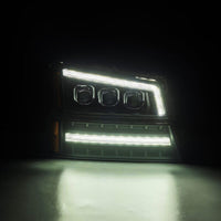 AlphaRex 03 - 06 Chevy Silverado 1500/2500HD/3500HD/Avalanche Black NOVA LED Proj Headlights - My Store