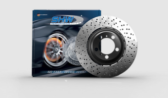 compare product SHW 2021 BMW M3 / 21-22 BMW M4 Front Left Drilled Lightweight Brake Rotor (34108093709)