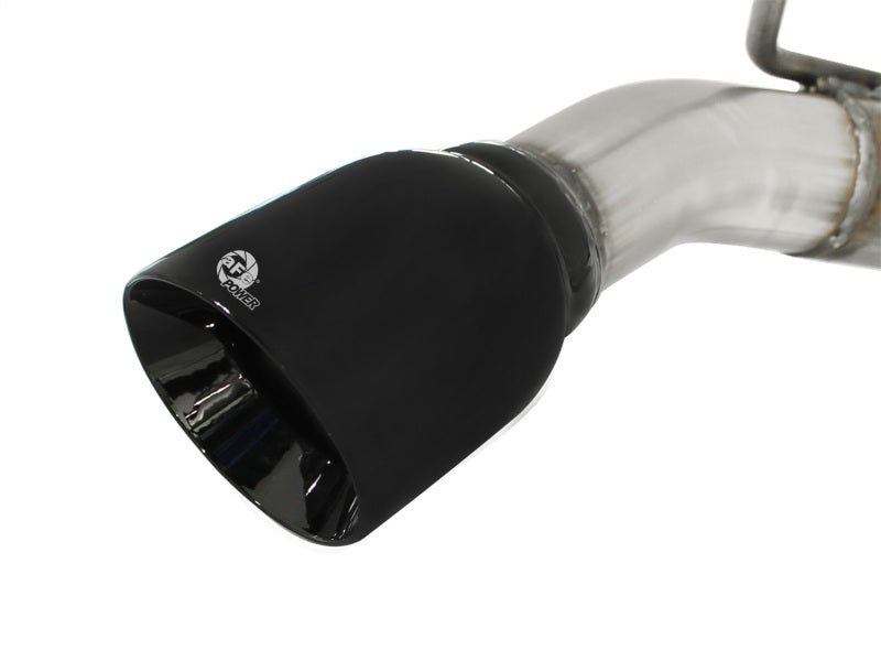 aFe MACHForce XP Exhaust 2.5in Stainless Steel CB/10 - 13 Chevy Camaro V6 - 3.6L (td) (gloss blk tip) - My Store