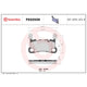 Brembo 20 - 21 Porsche 911/Panamera/Cayman/718 Cayman/718 Spyder Rear NAO Brake Pad - My Store