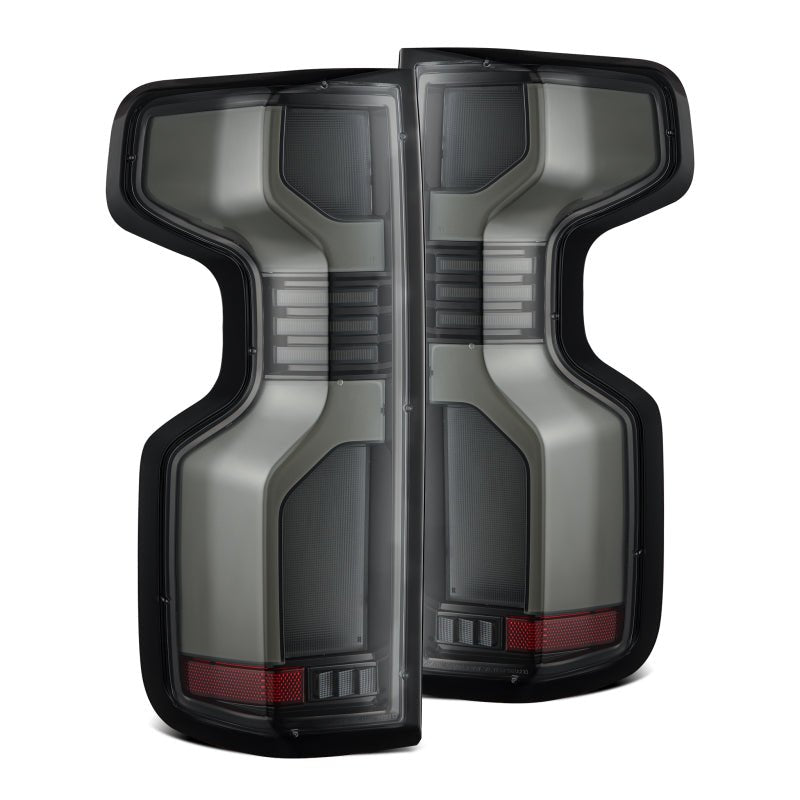 AlphaRex 19 - 24 Chevy Silverado 1500 / 20 - 24 2500HD/3500HD LUXX - Series LED Tail Lights Alpha Black - My Store