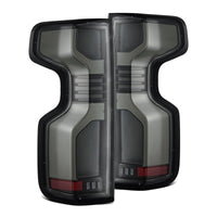 AlphaRex 19 - 24 Chevy Silverado 1500 / 20 - 24 2500HD/3500HD LUXX - Series LED Tail Lights Alpha Black - My Store