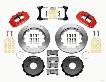 compare product Wilwood Narrow Superlite 4R Front Hat Kit 14.00in Red 2007-Up Jeep Wrangler