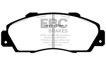compare product EBC 97 Acura CL 3.0 Redstuff Front Brake Pads