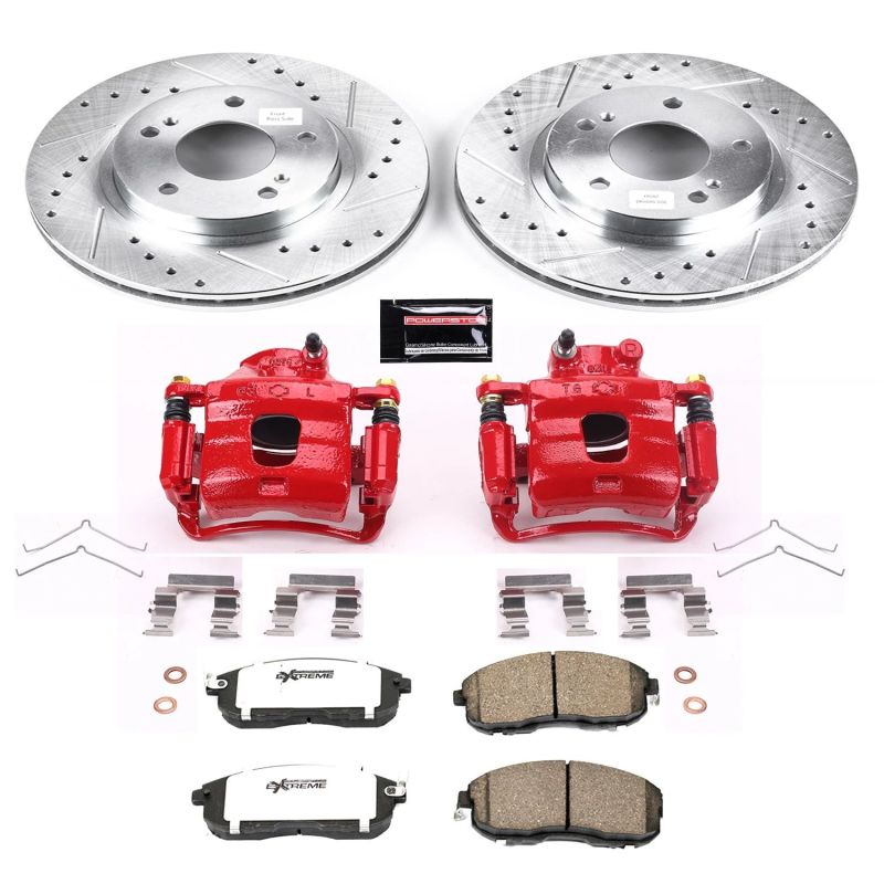 Power Stop 1999 Nissan Maxima Front Z26 Street Warrior Brake Kit w/Calipers - My Store