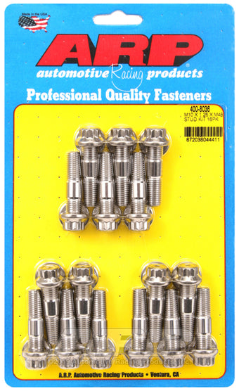 compare product ARP M10 x 1.25 x 48 Stainless Steel 12pt Broached Stud Kit (16/pkg)