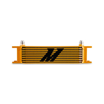 compare product Mishimoto Universal -8AN 10 Row Oil Cooler - Gold