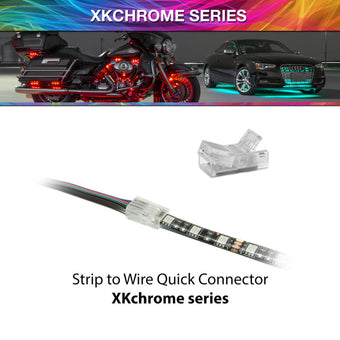 compare product XK Glow 4 Pin Quick Connector- Strip to Wire XKchrome