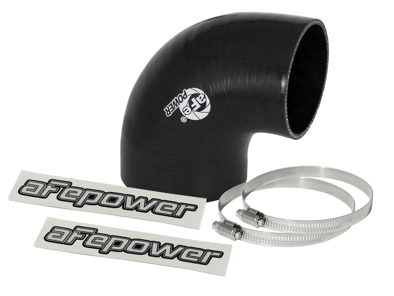 aFe Magnum FORCE Intake Coupling Kit (3 - 1/2 IN to 3 IN ID x 90 Deg.) Elbow Reducing Coupler - Black - My Store