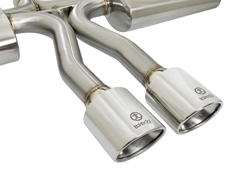 aFe Takeda 3in 304 SS Cat - Back Exhaust System w/Polished Tips 2017+ Honda Civic Si (4dr) I4 1.5L (t) - My Store