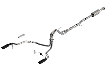 compare product Borla F-150 2021 5.0L 4dr CC SB EC STB Lariat/KR/Platinm/LTD 3/2.25 SRE Cat-Back ATAK Black CHR Tips