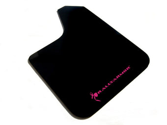 compare product Rally Armor Universal Fit (No Hardware) Basic Black Mud Flap w/ Pink Logo