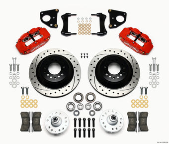 compare product Wilwood Narrow Superlite 6R Front Hub & 1PC Rtr Kit 12.88in Drilled -Red 62-72 CDP B & E Body-Drum